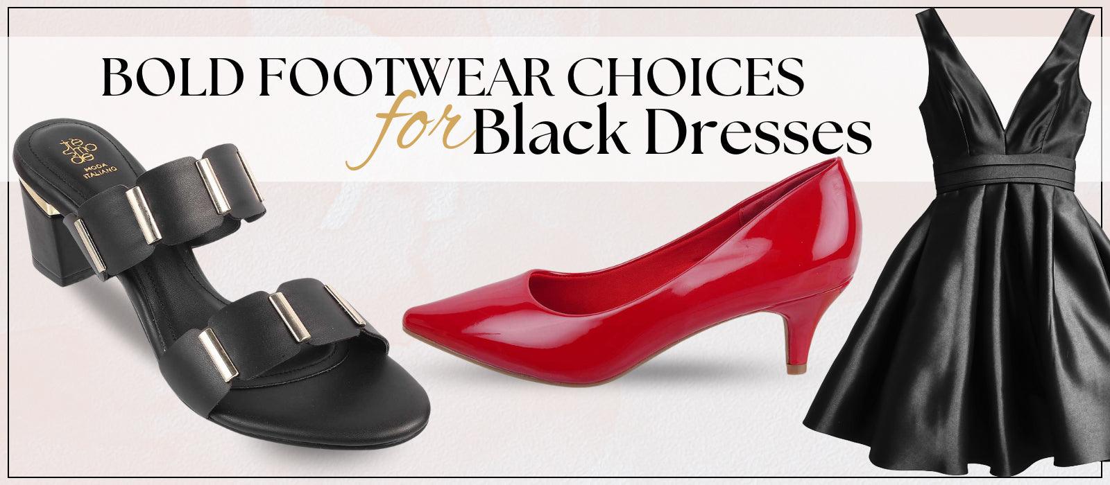 How to Style Footwear with Black Dresses for Women