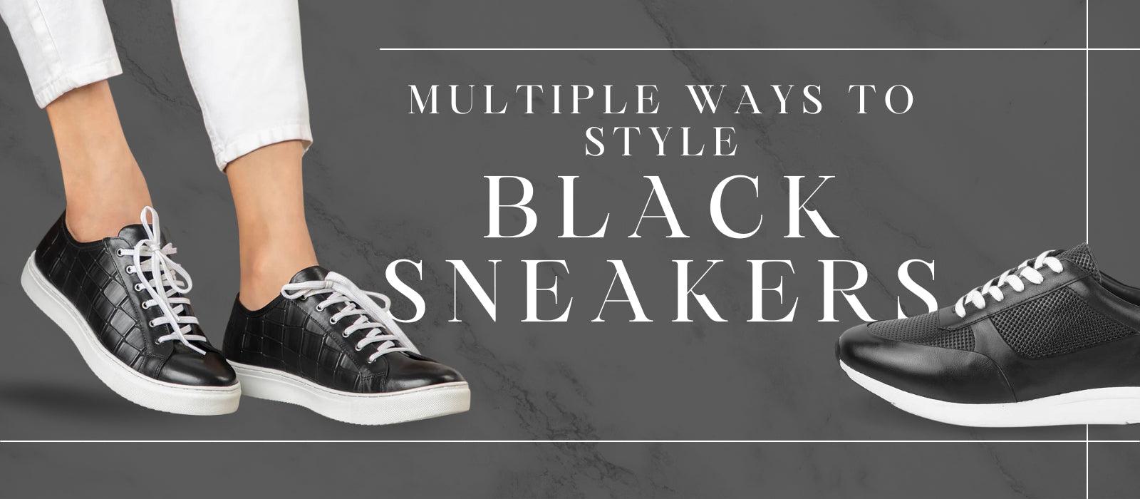 Black nike sneakers outfit online