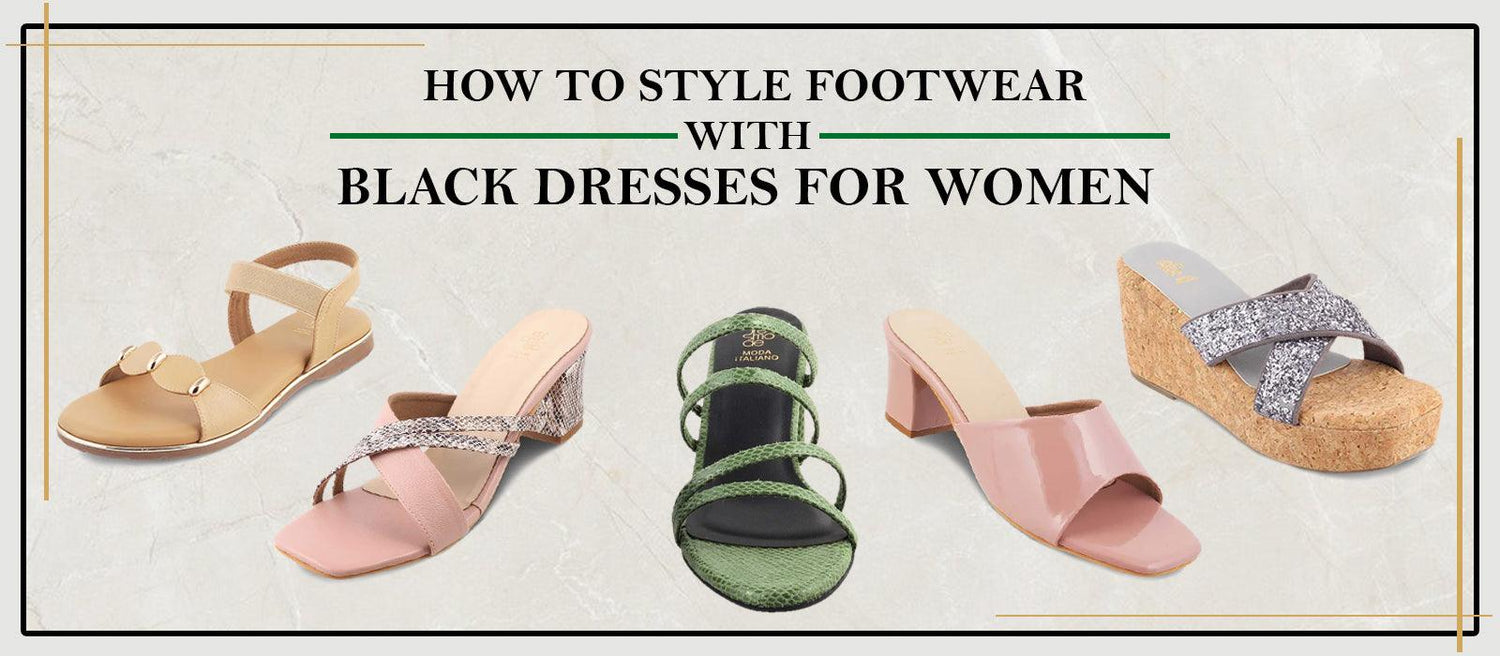 How to Style Footwear with Black Dresses for Women - Tresmode