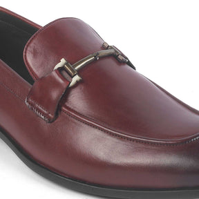 Tresmode Yobaa Wine Men's Leather Loafers