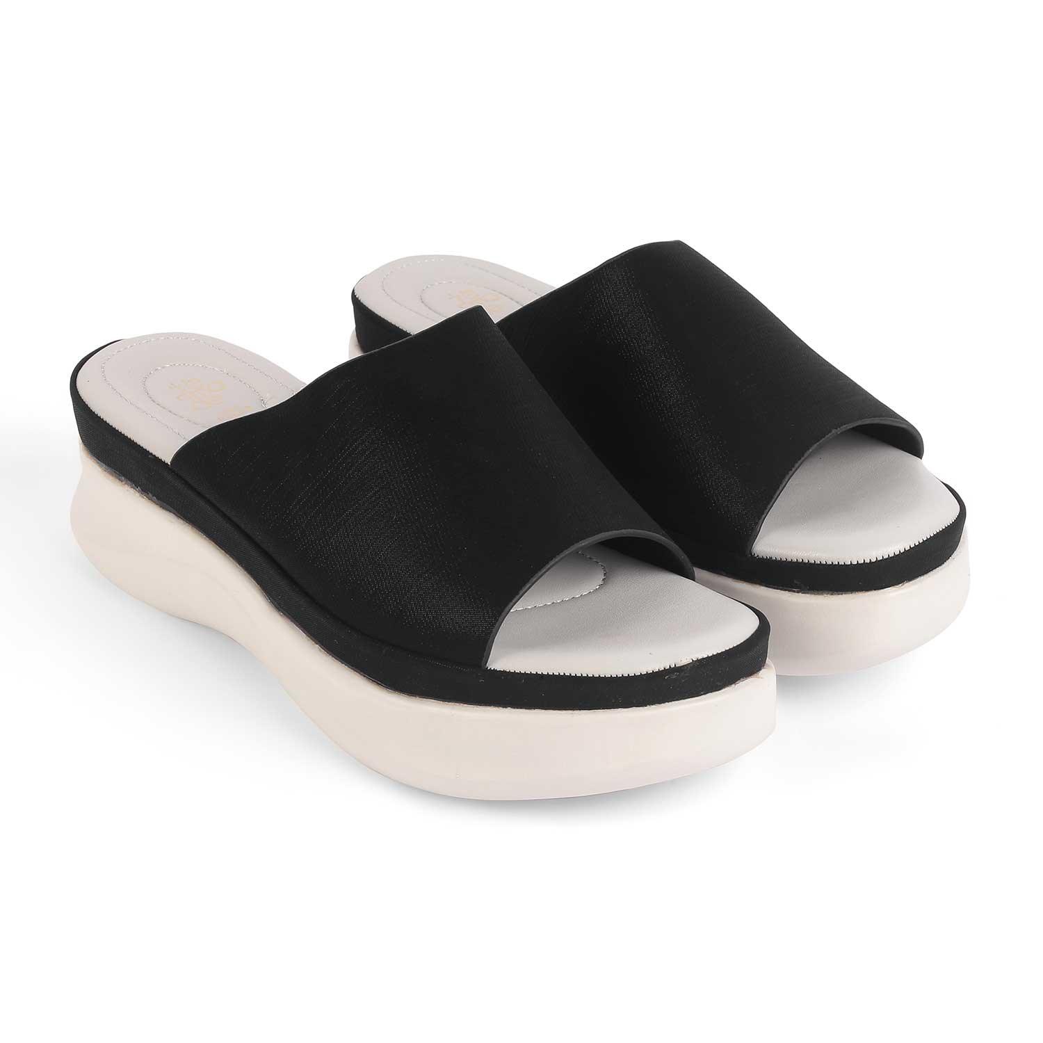 San Black Women's Versatile Wedges Tresmode