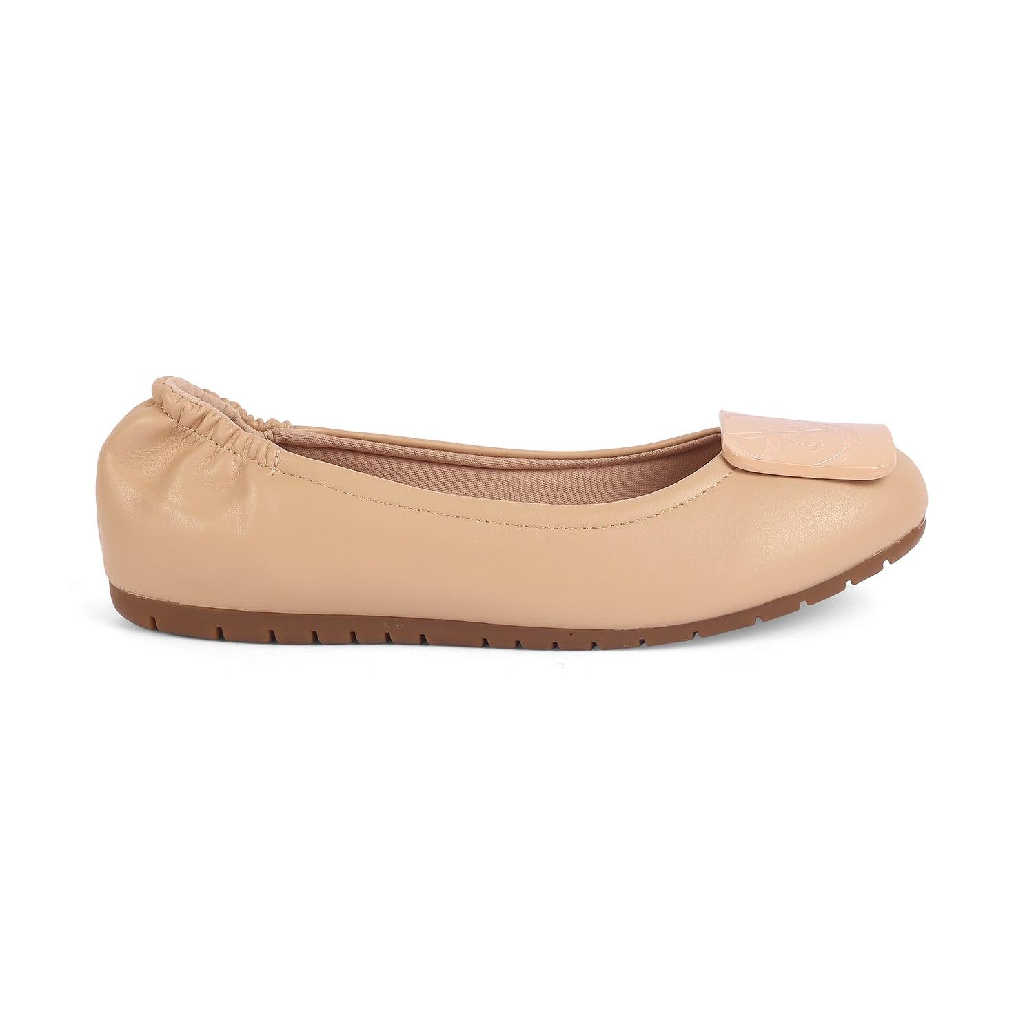 Tre Beige Women's TPR Sole Ballerinas Tresmode