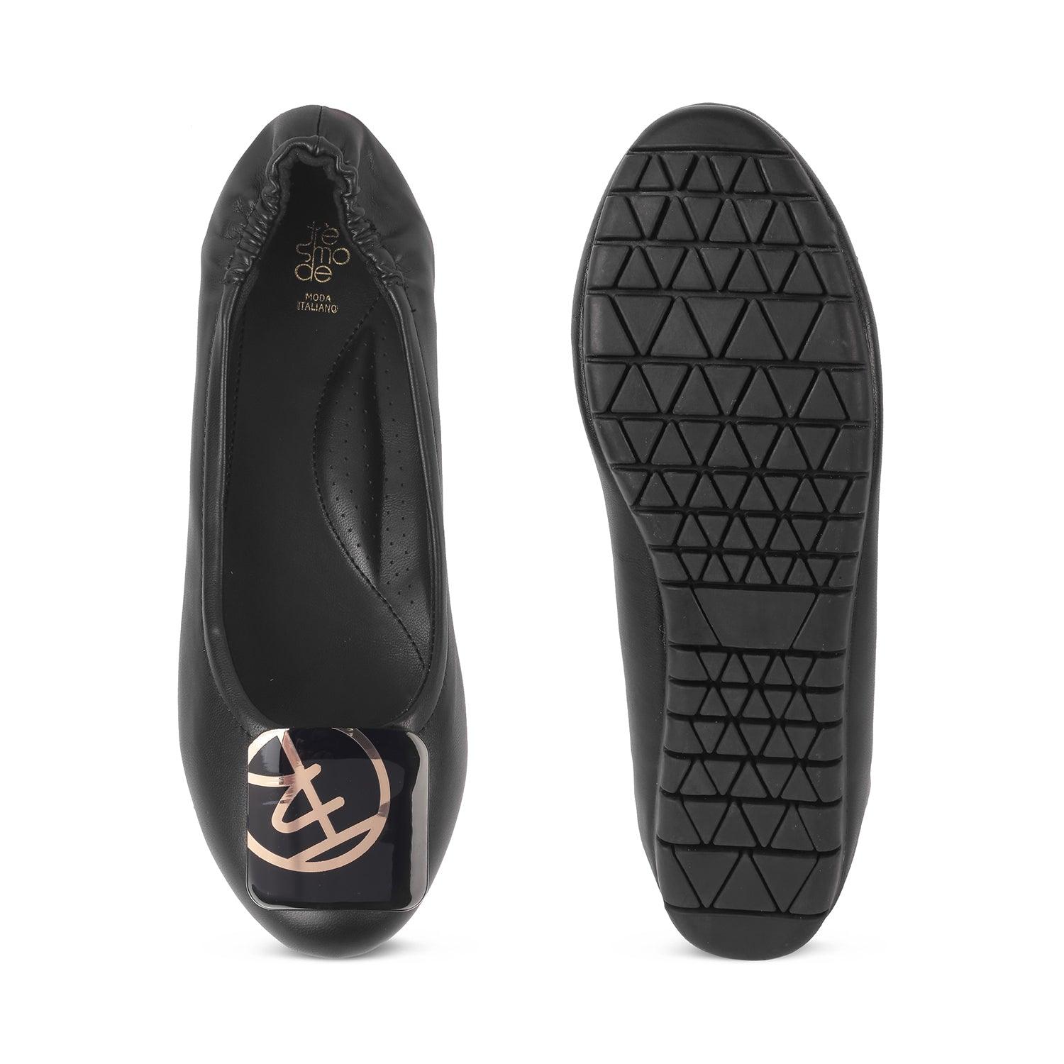 Tre Black Casual Ballerinas For Women Tresmode