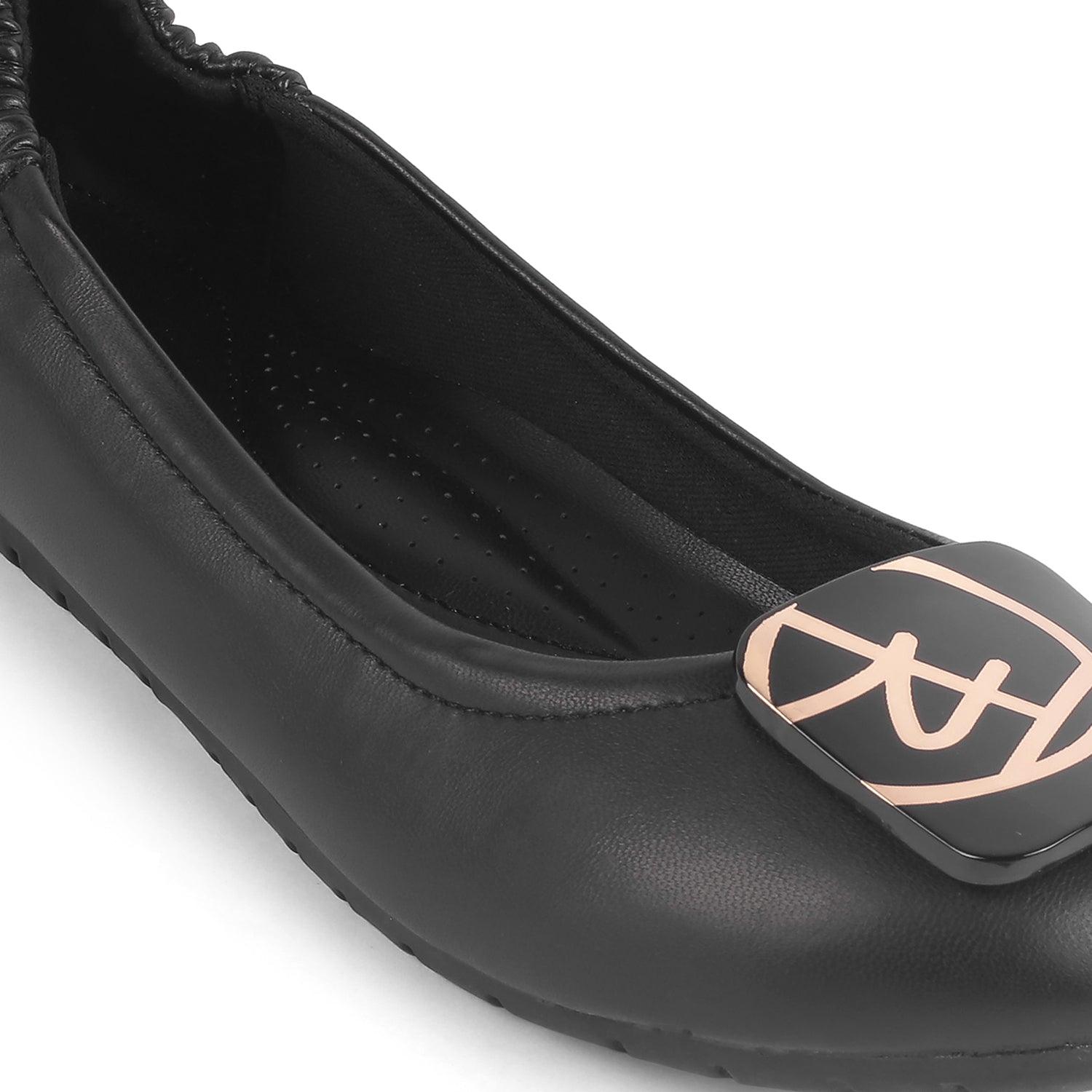 Tre Black Casual Ballerinas For Women Tresmode