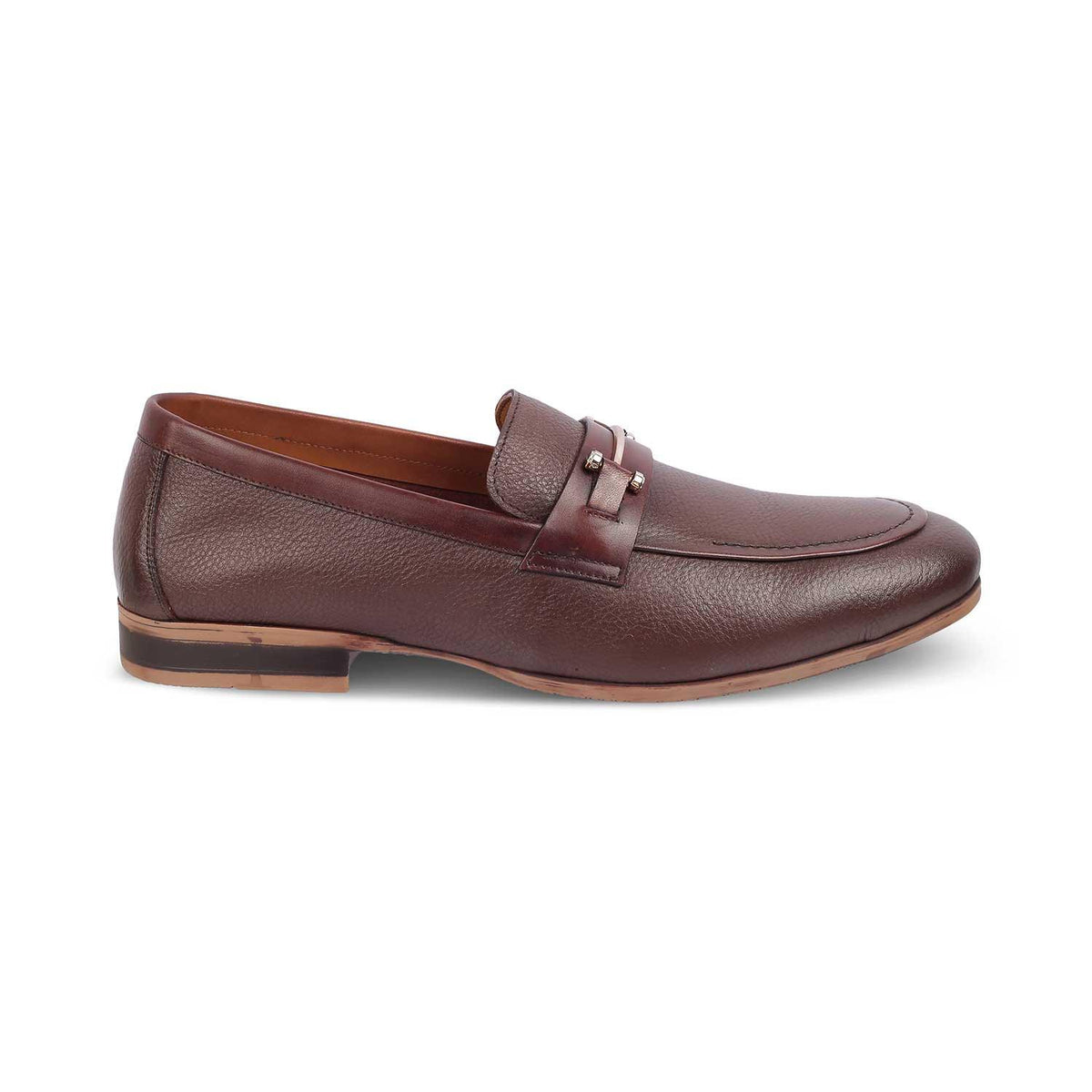 The Bone Brown Men's Leather Loafers Tresmode - Tresmode