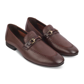 The Bologna Brown Men's Leather Loafers Tresmode - Tresmode