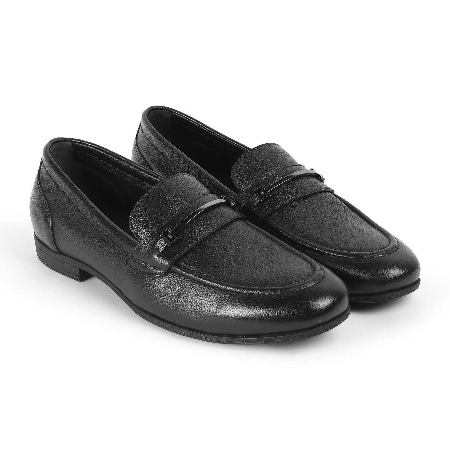 Tresmode Byron Black Men's Leather Loafers