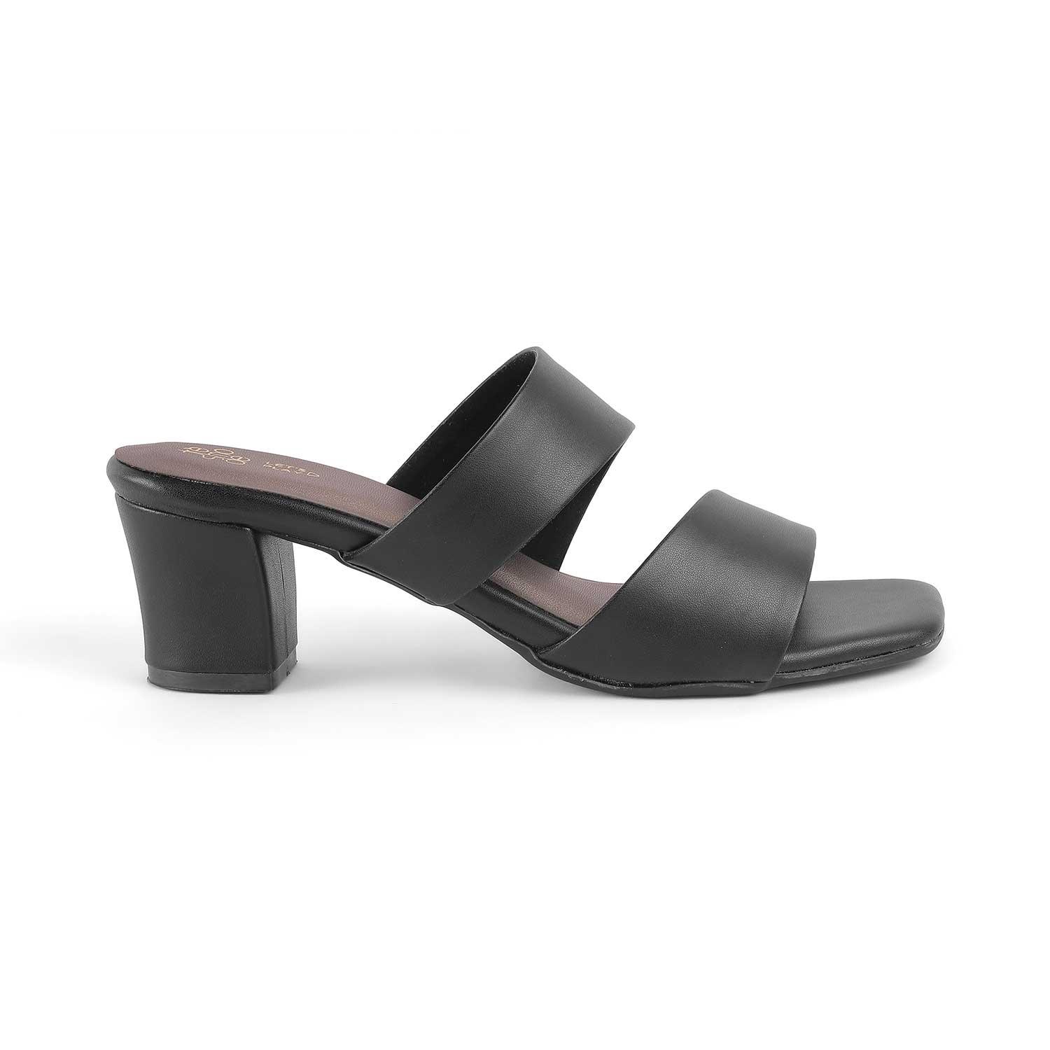 Dejvice Black Women's Block Heel Sandals Tresmode