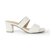 Tresmode Dejvice White Women's Casual Block Heel Sandals