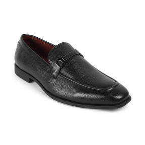 Tresmode Even Black Men's Leather Loafers