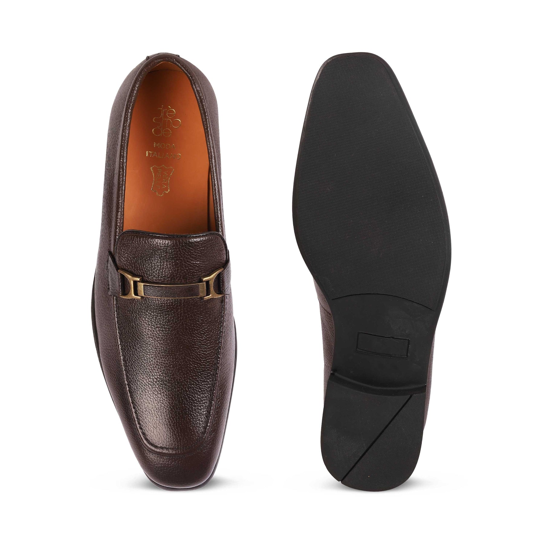 Tresmode Even Brown Men's Leather Loafers