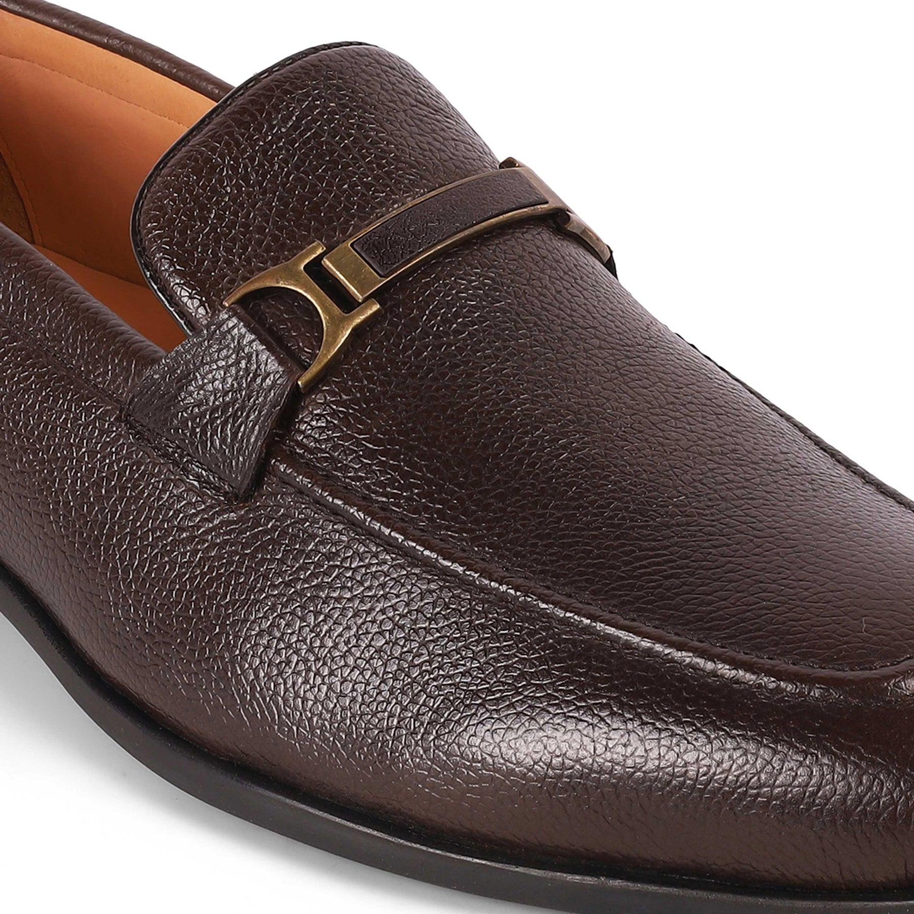 Tresmode Even Brown Men's Leather Loafers