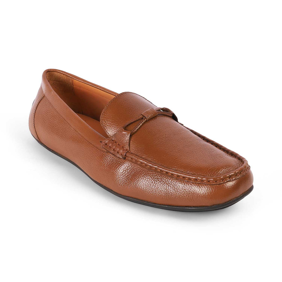 Tresmode Event Tan Men's Leather Driving Loafers