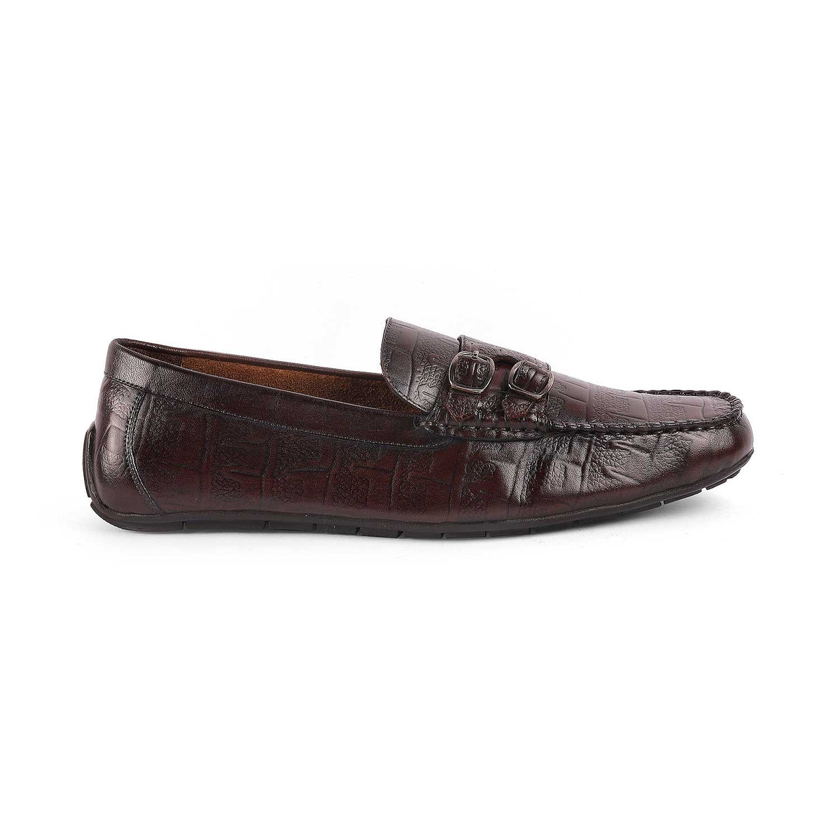 Tresmode Gioia Brown Men's Double Monk Shoes