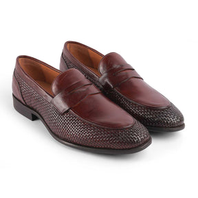 Jim Brown Men's Timeless Textured Leather Penny Loafers Tresmode