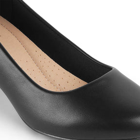 Tresmode Koko Black Women's Casual Block Heel Pumps