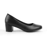 Tresmode Koko Black Women's Casual Block Heel Pumps