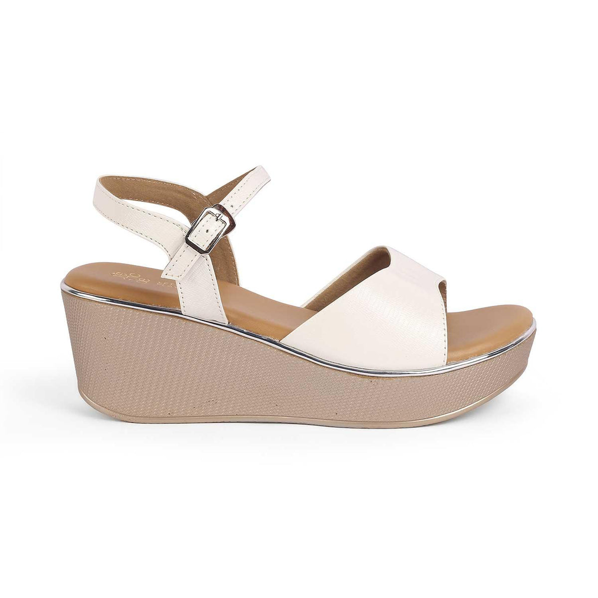 Lannes White Women's TPR Sole Sandals Tresmode