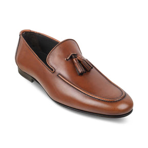 The Mancio Tan Men's Handcrafted Leather Loafers Tresmode - Tresmode