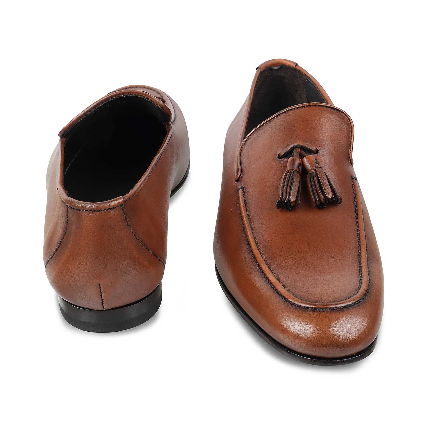 The Mancio Tan Men's Handcrafted Leather Loafers Tresmode - Tresmode