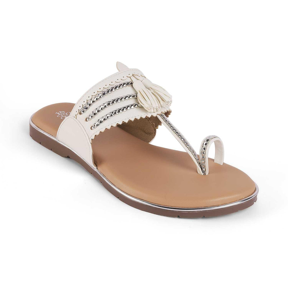 Mekol White Women's Vegan-Friendly Flats Tresmode