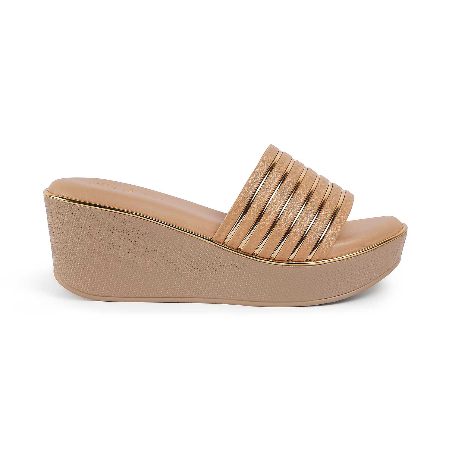 Tresmode Mestr Beige Women's Dress Wedge Sandals