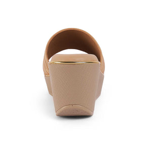 Tresmode Mestr Beige Women's Dress Wedge Sandals