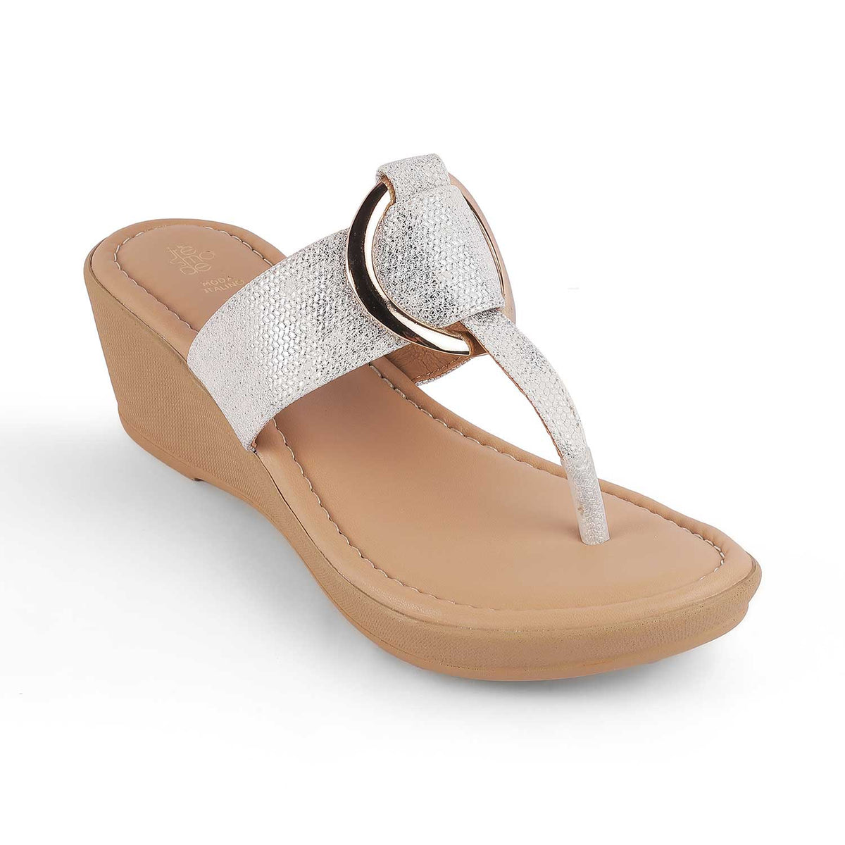 Tresmode Ming White Women's Dress Wedge Sandals