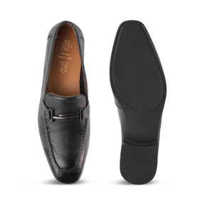 Nelson Black Men's Trendiest Leather Loafers Tresmode