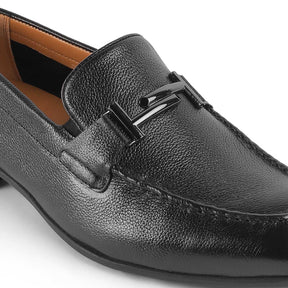 Nelson Black Men's Formal Leather Loafers Tresmode