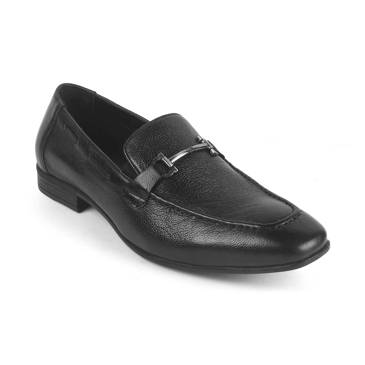 Men's Black Leather Loafers Tresmode