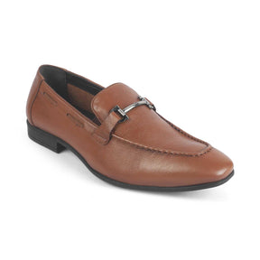 Men's Tan Leather Loafers Tresmode