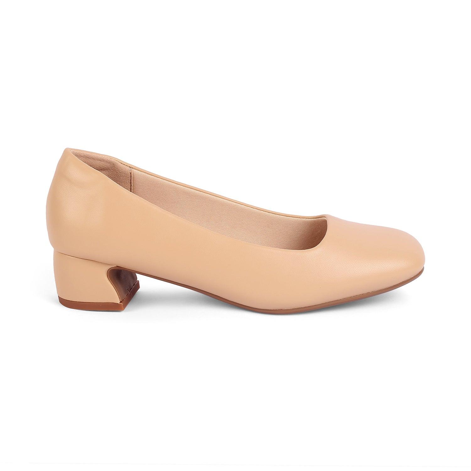 Riyan Beige Women's TPR Sole Pumps Tresmode