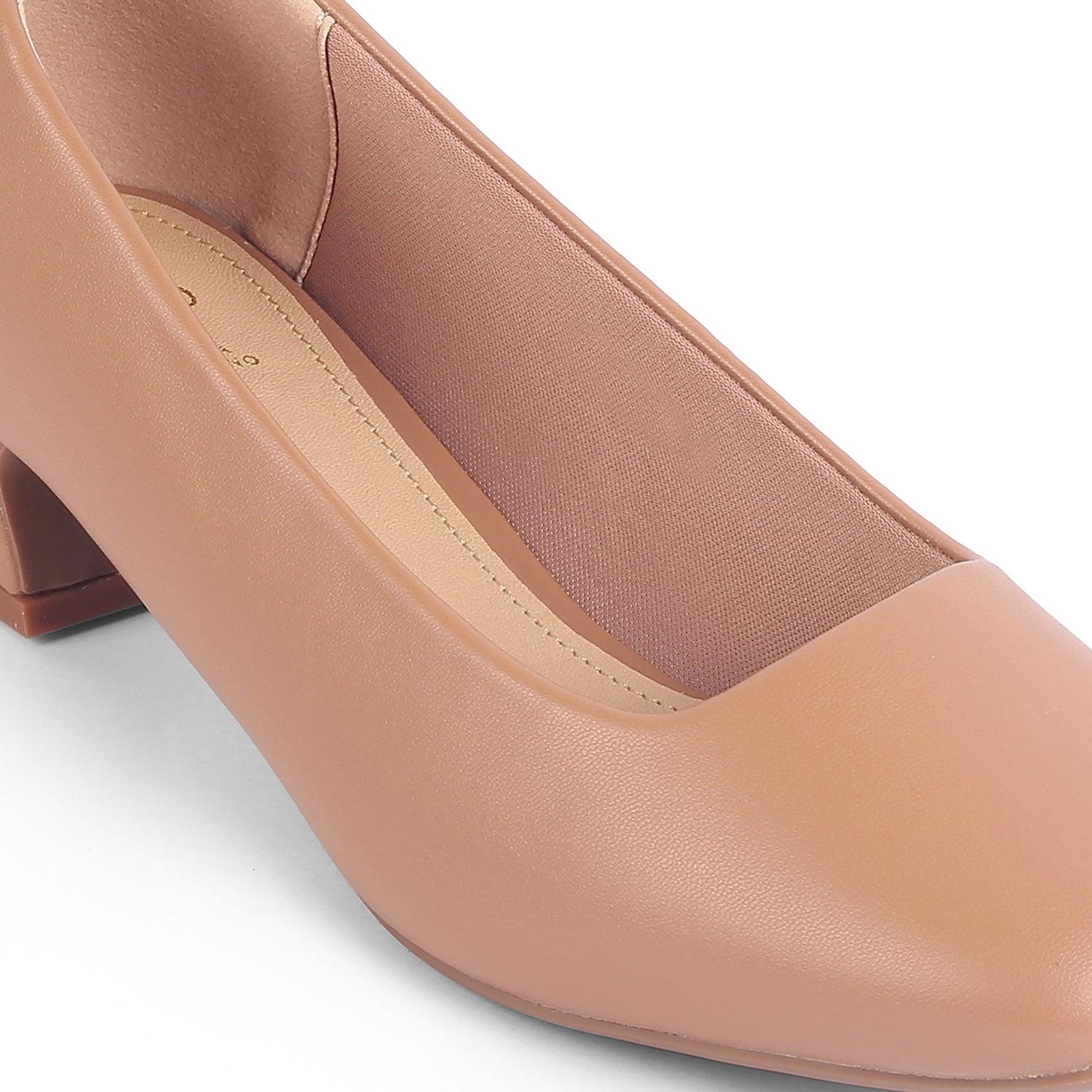 Camel block heel pump best sale