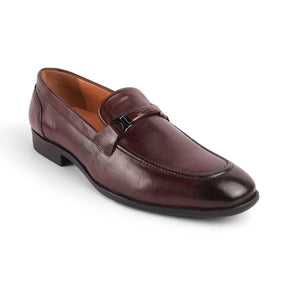 Rofel Brown Men's Almond Shape Leather Loafers Tresmode