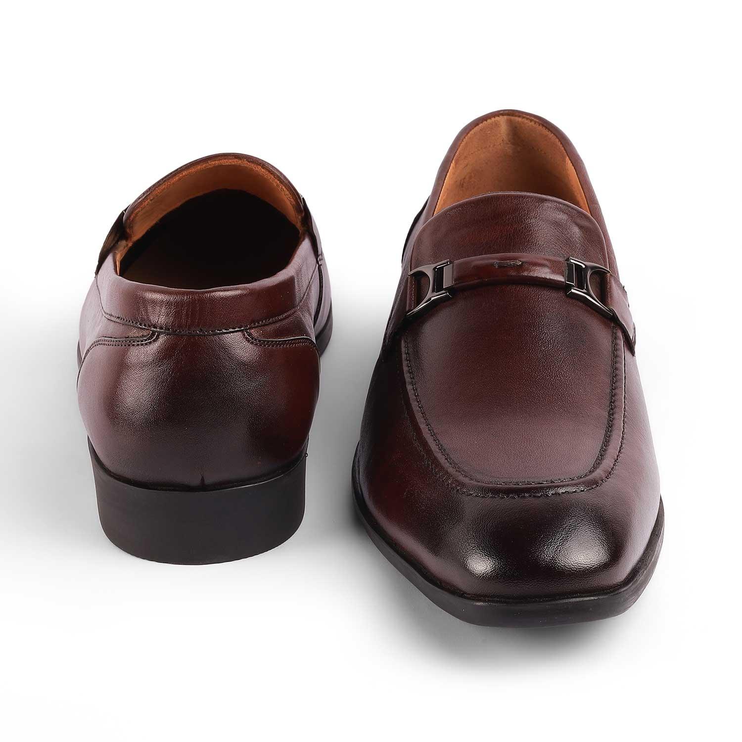 Rofel Brown Men's Premium Leather Loafers Tresmode