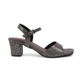 Tresmode Sanrep Pewter Women's Dress Block Heel Sandals