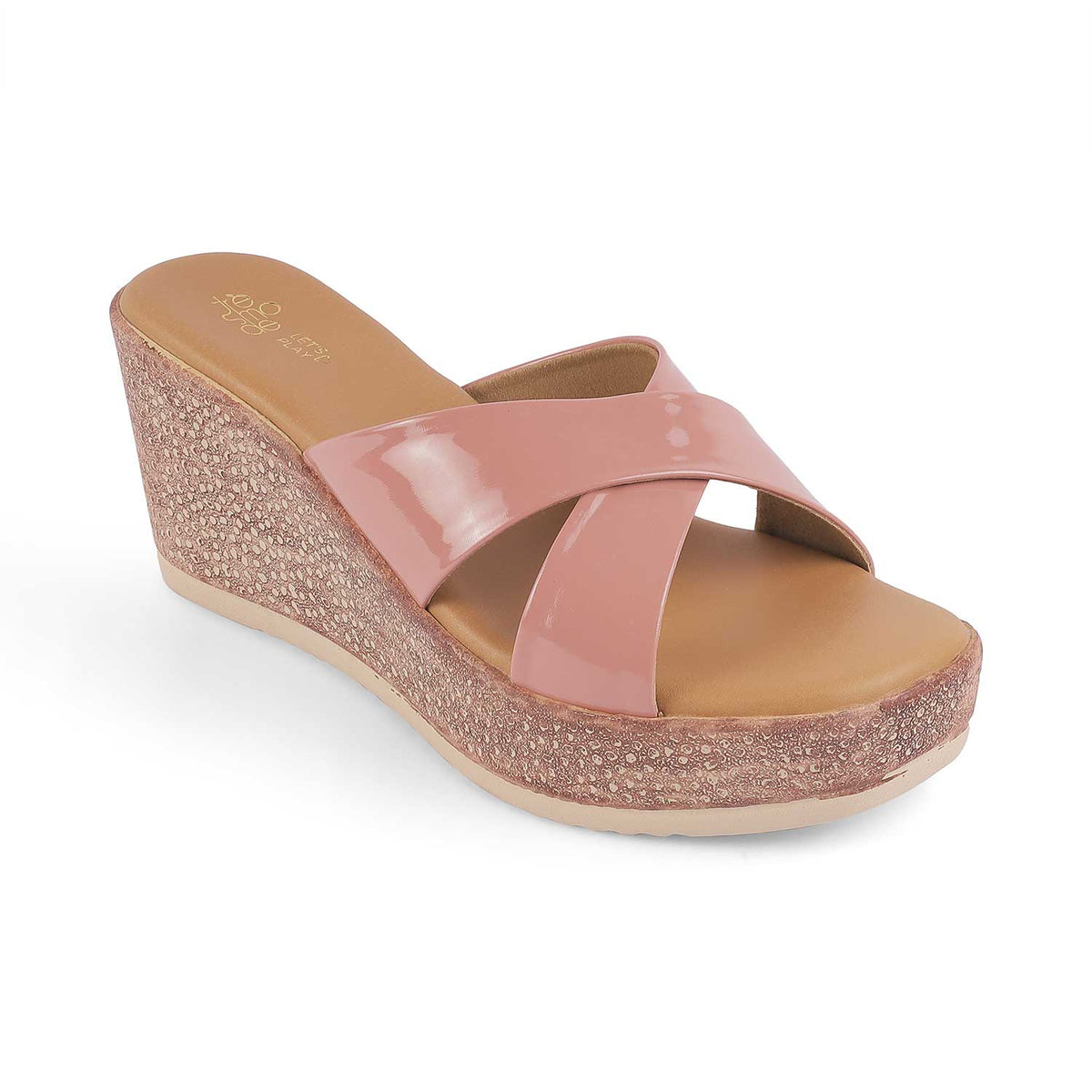 Tresmode Sansy Pink Women's Dress Wedge Sandals