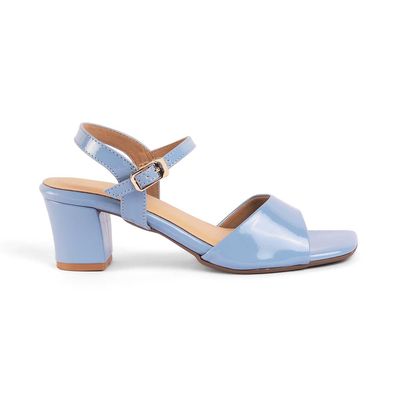 Solor Blue Women's Block Heel Sandals Tresmode