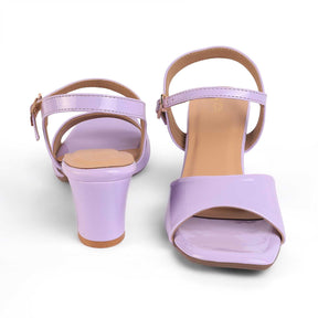 Solor Lilac Women's TPR Sole Block Heel Sandals Tresmode