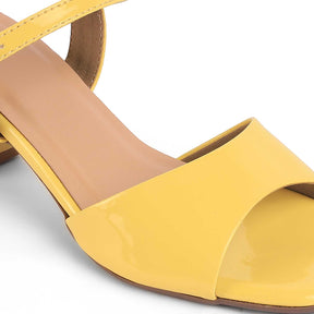 Tresmode Solor Yellow Women's Casual Block Heel Sandals