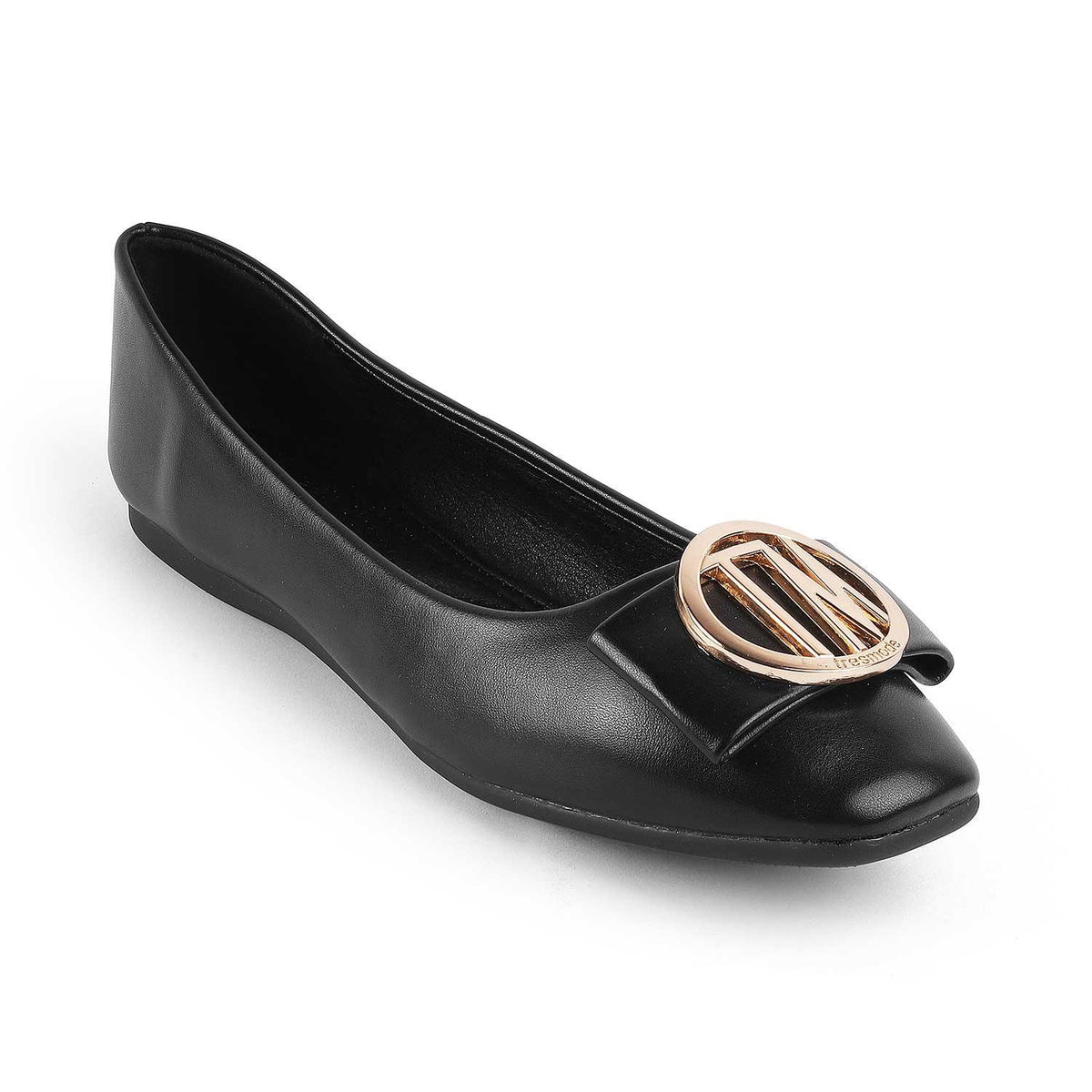 Trego Black Women's Vegan-Friendly Ballerinas Tresmode