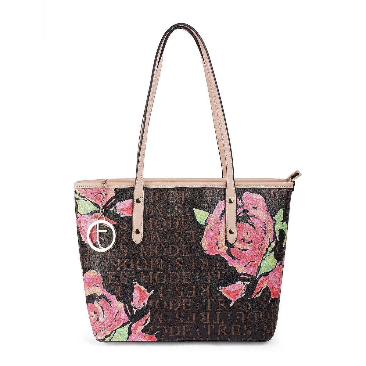 Tresmode Floral Brown Women's Handbag