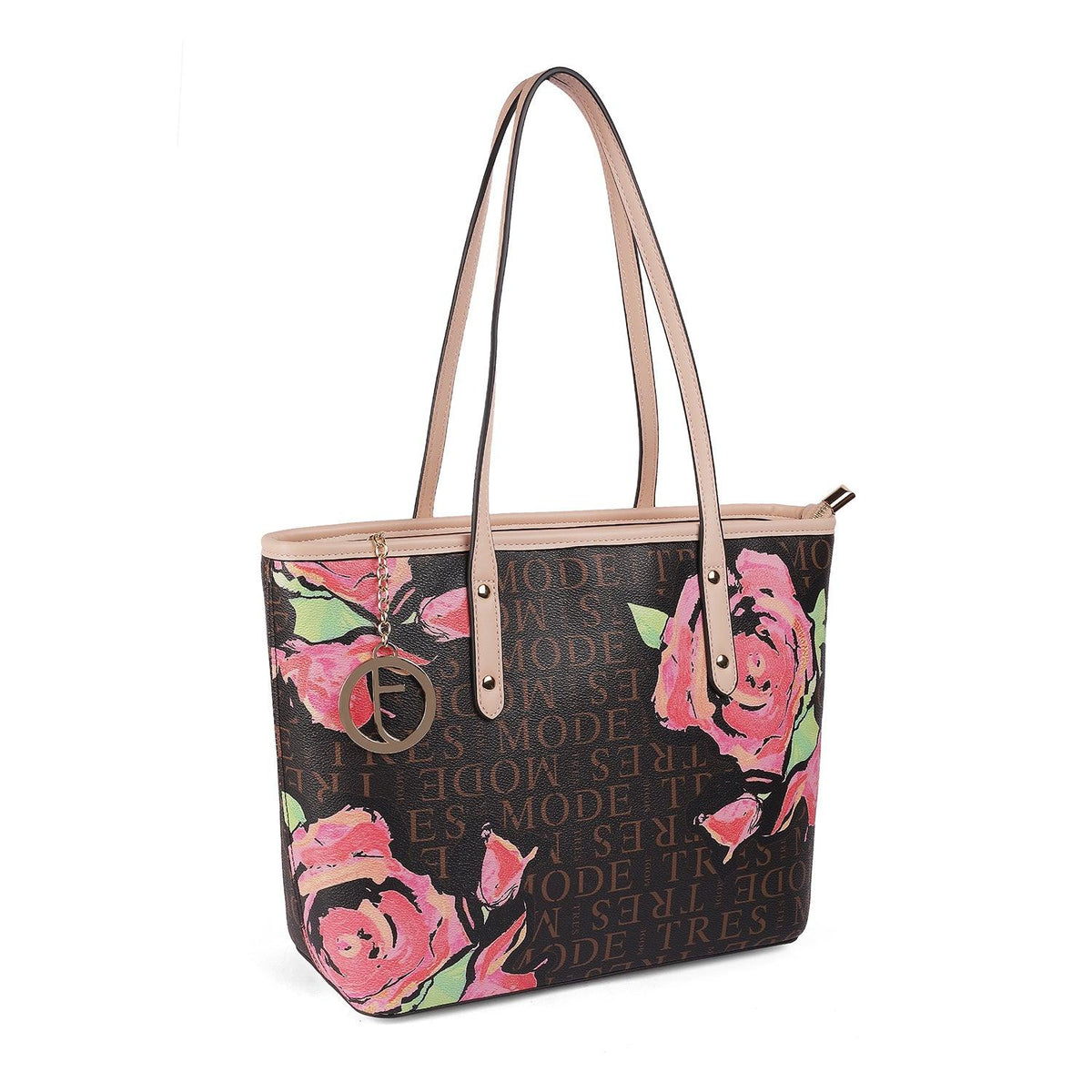 Tresmode Floral Brown Women's Handbag