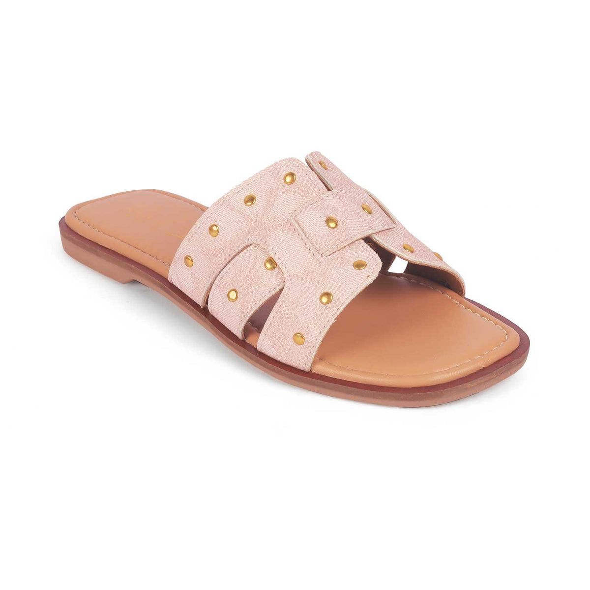 Adren Pink Women's Square Shape Flats Tresmode