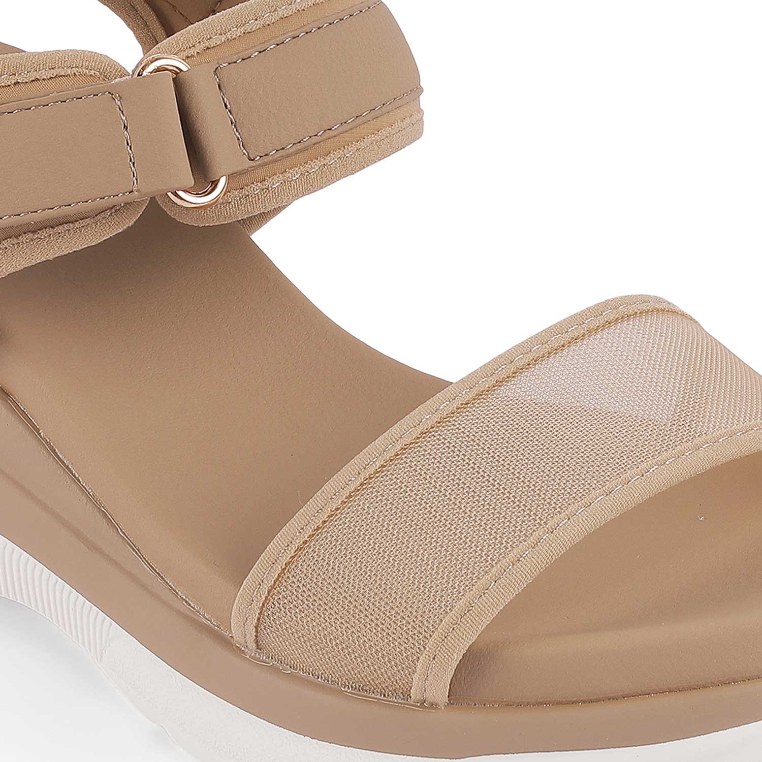 Tresmode Anci Beige Women's Casual Wedge Sandals