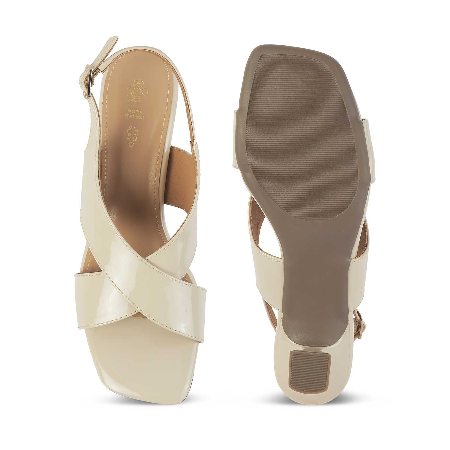 Tresmode Belize Beige Women's Dress Heel Sandals