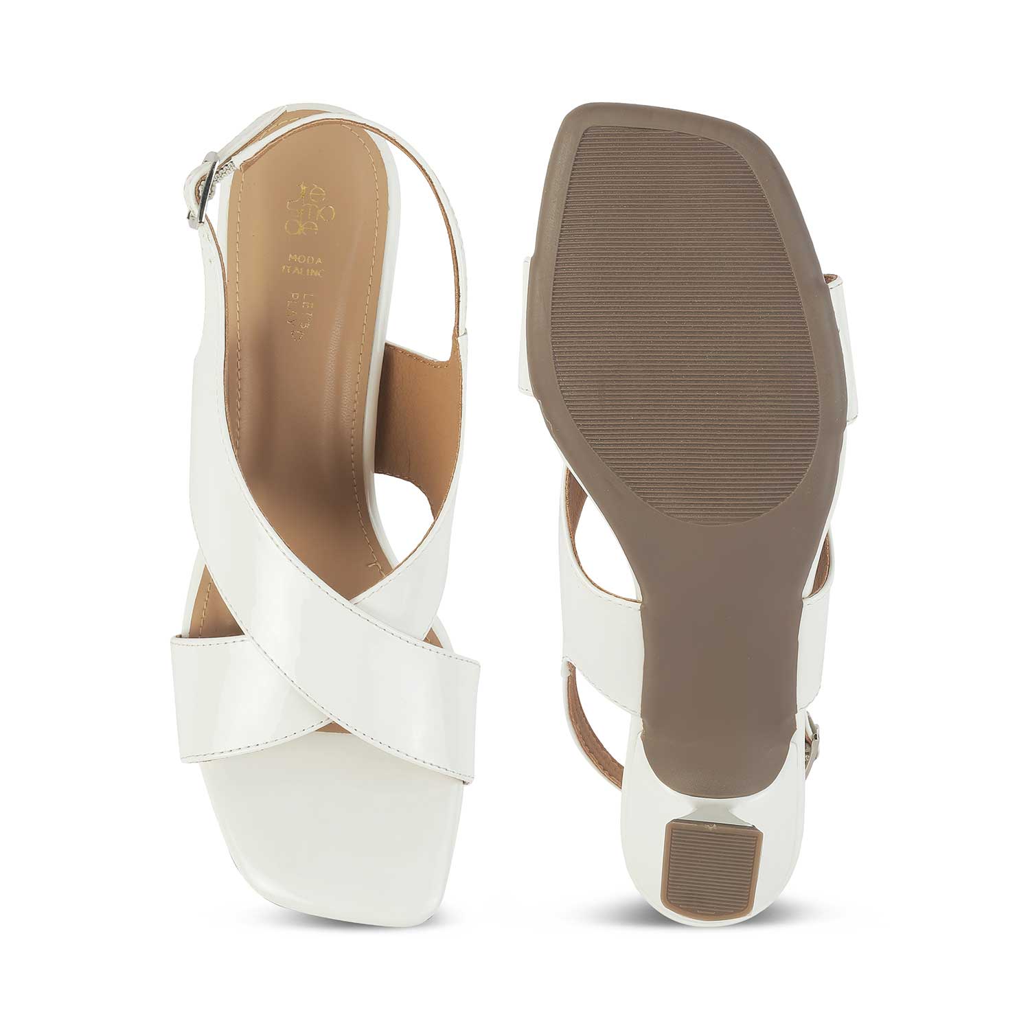 Tresmode Belize White Women's Dress Heel Sandals