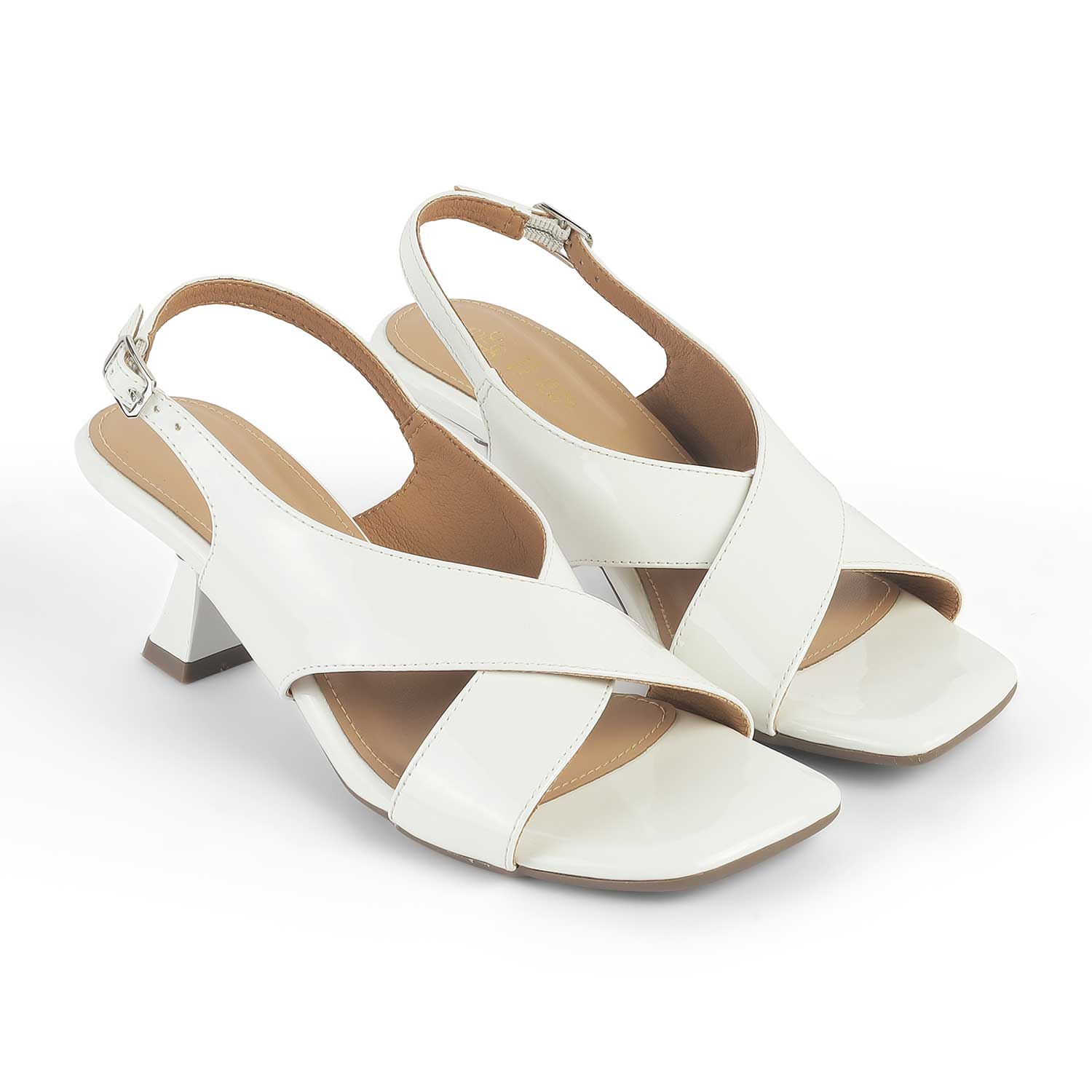 Tresmode Belize White Women's Dress Heel Sandals