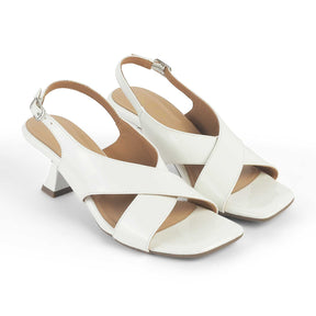 Tresmode Belize White Women's Dress Heel Sandals